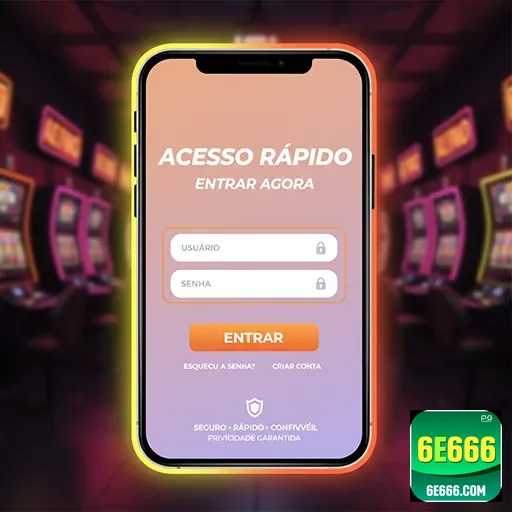 Tela de login do 6e666 com foco em agilidade e segurança.