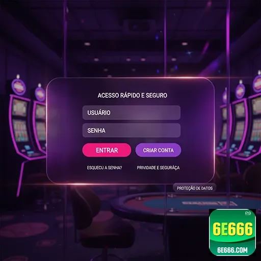 Tela de login do 6e666 com acesso rápido e seguro.