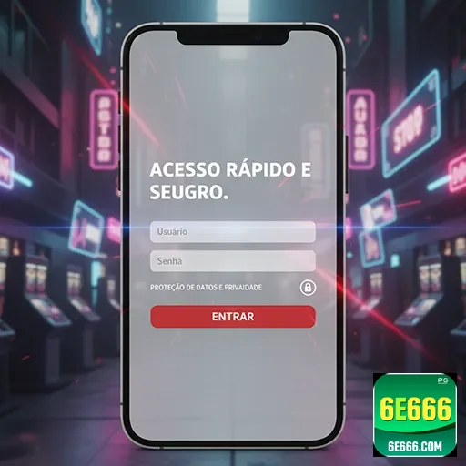 Tela do aplicativo 6e666 com acesso rápido e seguro.