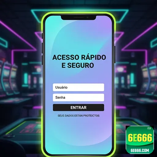 Tela de acesso rápido do 6e666 em smartphone moderno.
