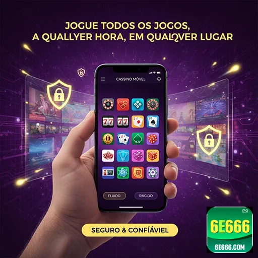 Aplicativo 6e666 exibindo jogos de cassino em dispositivo móvel.