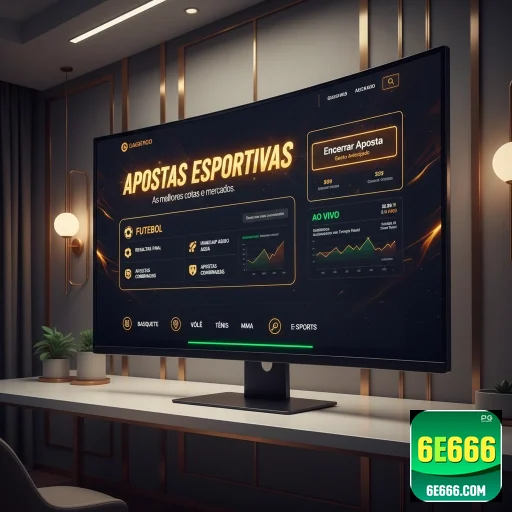 Tela mostrando interface de apostas esportivas no 6e666.