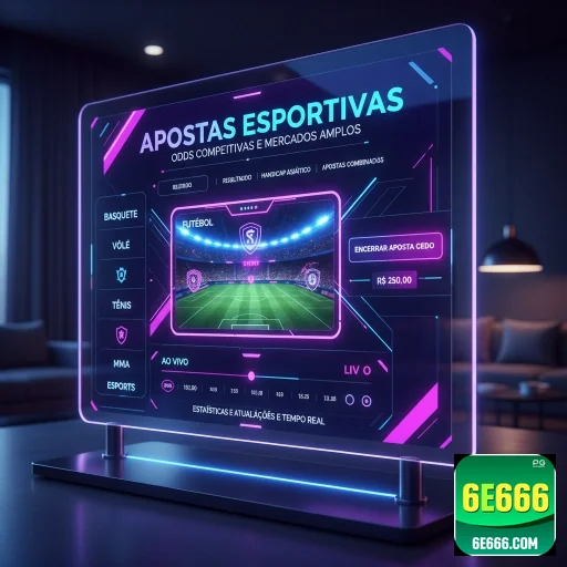 Tela interativa de apostas esportivas do 6e666.