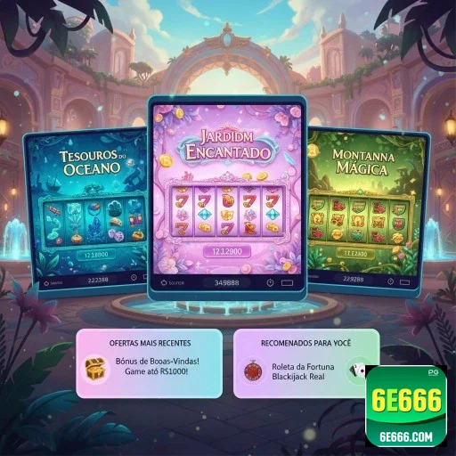 Tela de jogos na 6e666 com destaque para servicos VIP.