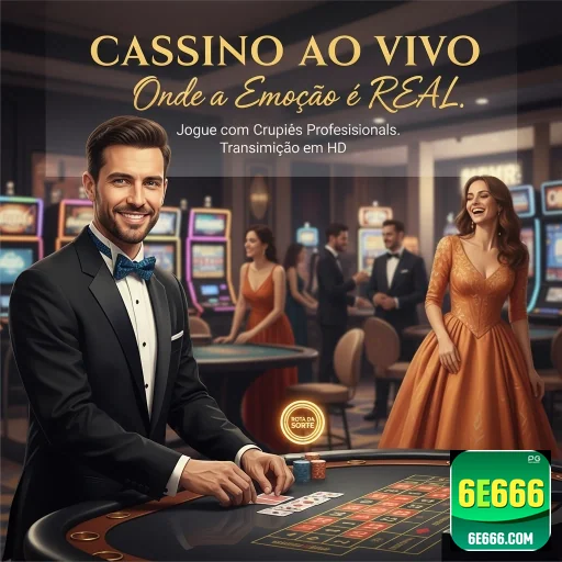 Jogos de cassino ao vivo na 6e666 com crupiês profissionais.