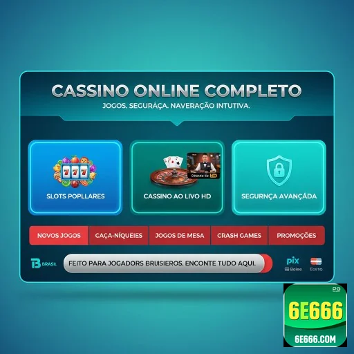 Interface de cassino online da 6e666 com slots populares.