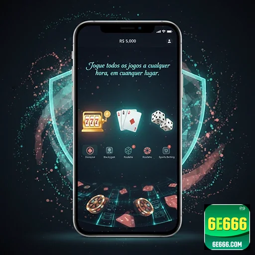 Mostrando jackpots em slots do 6e666 em um celular.