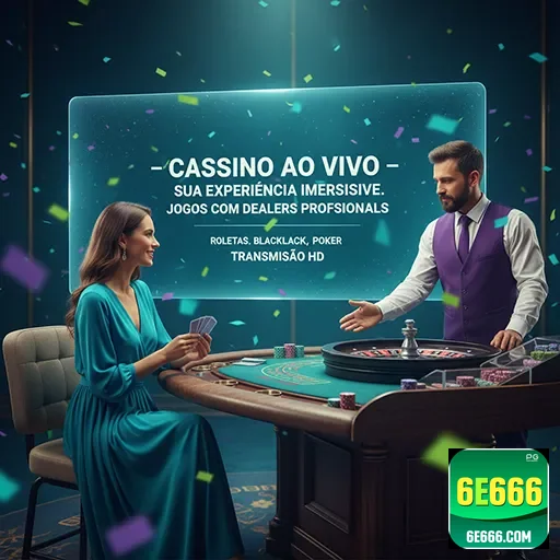 Jogos de cassino ao vivo na 6e666 com dealers profissionais.
