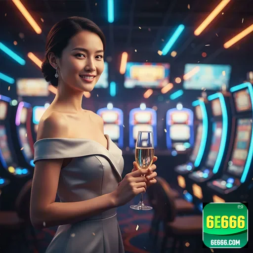 Usuária do 6e666 em cassino, comemorando jackpots com taça.