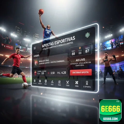 Interface do 6e666 mostrando apostas esportivas em destaque.