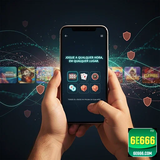 Usuário acessando jogos ao vivo no 6e666 pelo celular.