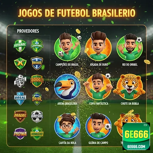 Jogos de futebol brasileiro disponíveis na plataforma 6e666.