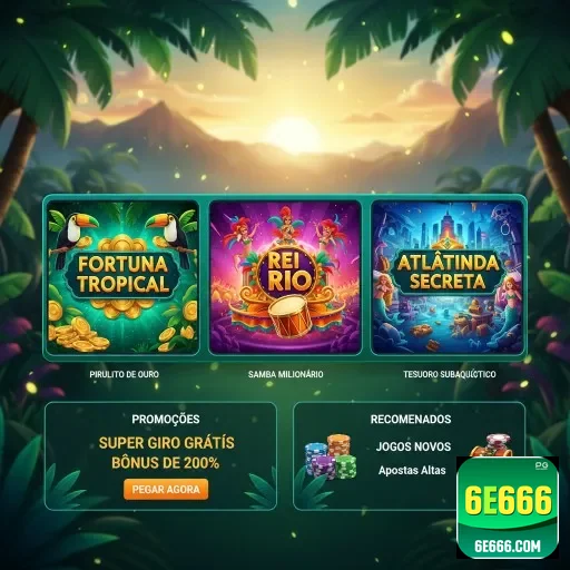 Jogos temáticos da 6e666 para jogadores VIP.
