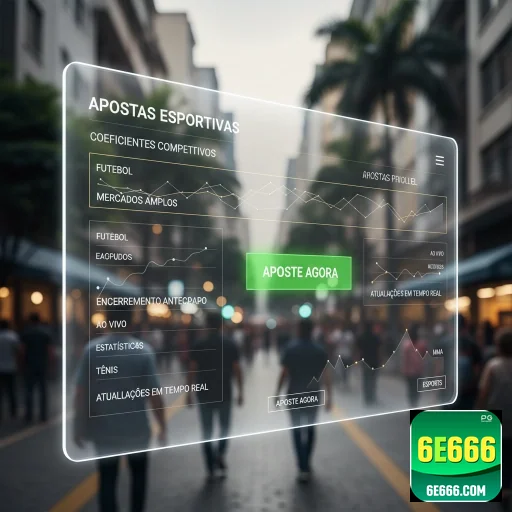 Interface de apostas esportivas da 6e666 com dados em tempo real.