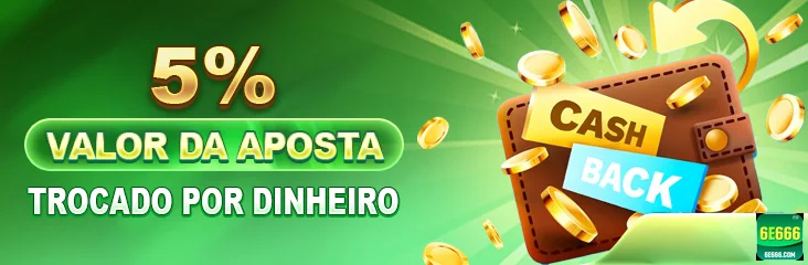 Acesso VIP ao cashback de 5% disponível no 6e666.